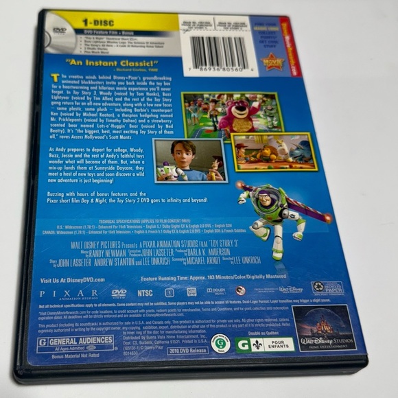 Disney’s Toy Story 3 DVD - Picture 2 of 3
